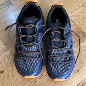 Chaco Black and Orange Athletic Shoes with Breathable Mesh